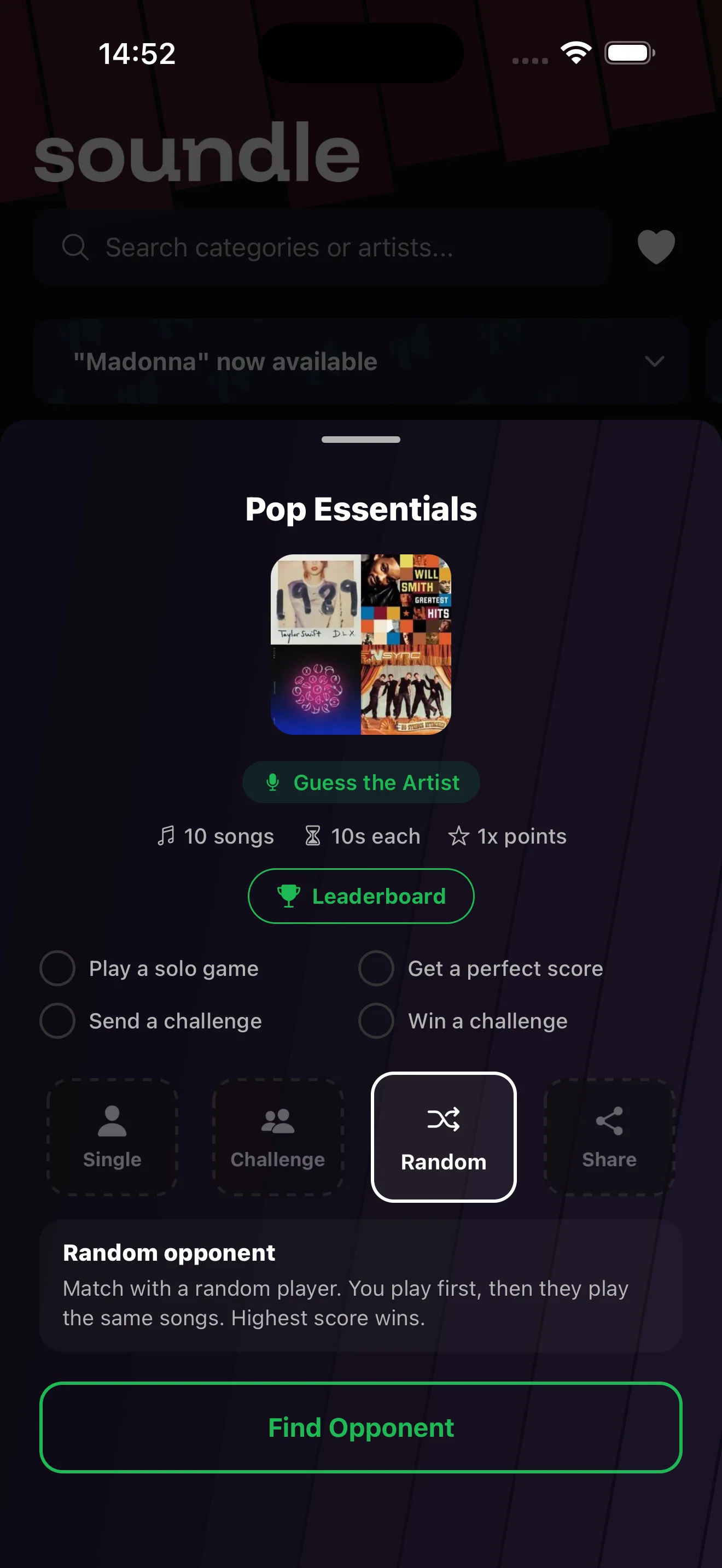 Pick a game mode